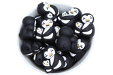 Pingouin avec bébé 3D - Perle en silicone