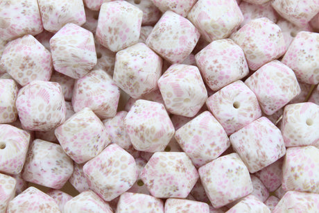 Perle imprimée florale EXCLUSIVITÉ - Perle en silicone