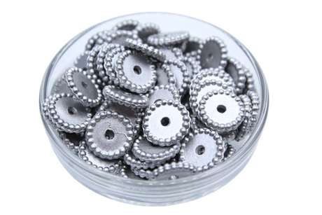 Mini rondelle à pois - lot de 5 - Perle en silicone