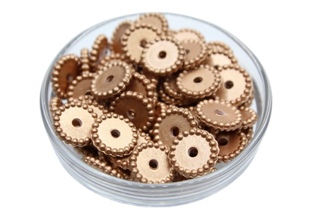 Mini rondelle à pois - lot de 5 - Perle en silicone