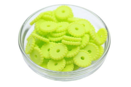 Mini rondelle à pois - lot de 5 - Perle en silicone