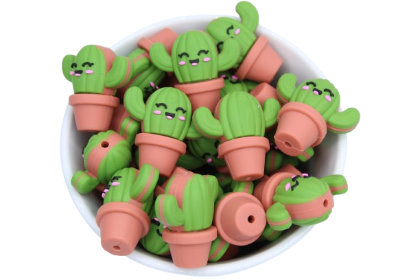 Cactus avec pot 3D - Perle en silicone