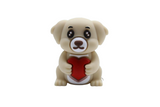Chien 3D avec coeur - Perle en silicone