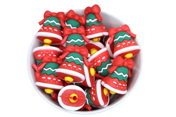 Cloche de Noël 3D - Perle en silicone