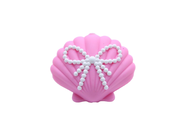 Coquillage avec noeud - Perle en silicone