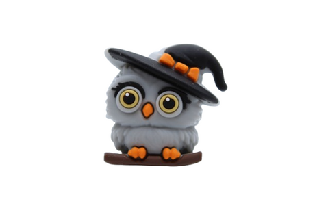 Hibou avec chapeau 3D - Perle en silicone