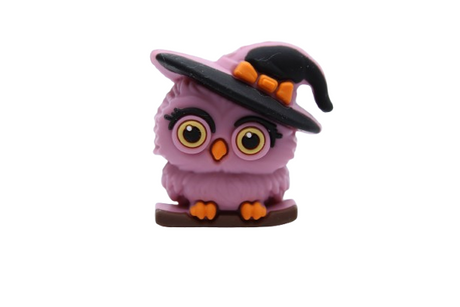 Hibou avec chapeau 3D - Perle en silicone