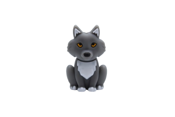 Loup 3D - Perle en silicone