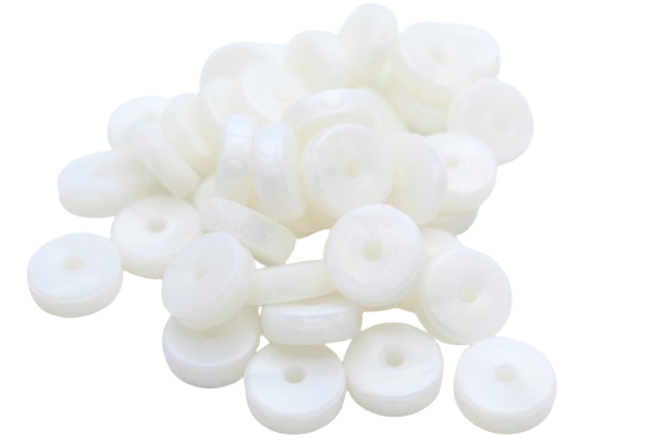 Mini rondelle avec coeur - Perle en silicone