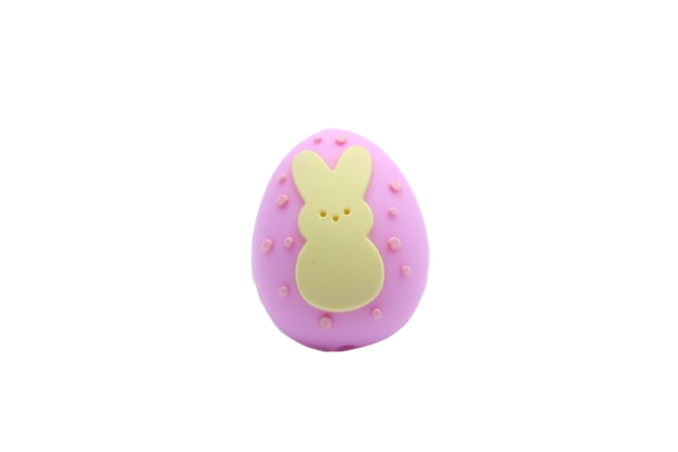 Oeuf de Pâques avec lapin 3D - Perle en silicone