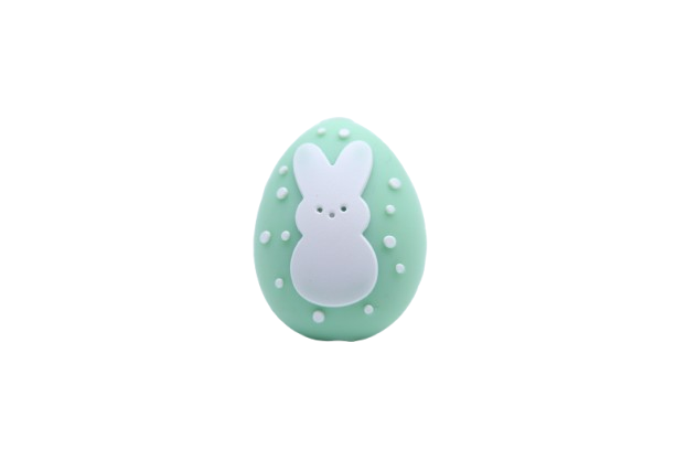 Oeuf de Pâques avec lapin 3D - Perle en silicone