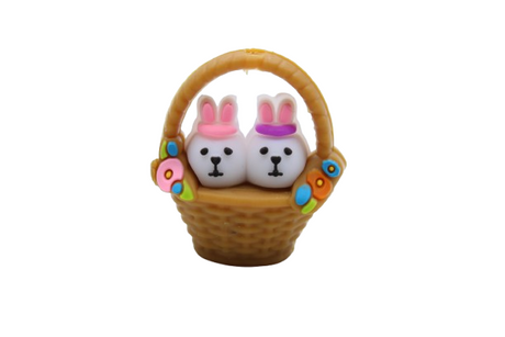 Panier avec lapin 3D - Perle en silicone
