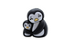 Pingouin avec bébé 3D - Perle en silicone