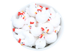 Poule 3D - Perle en silicone