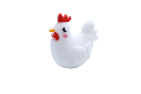 Poule 3D - Perle en silicone