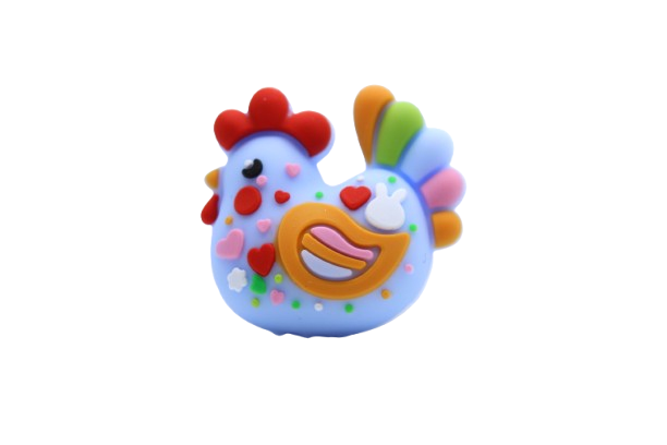 Poule de Pâques 3D - Perle en silicone