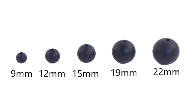 Perle ronde Ø12mm - lot de 5 - Perle en silicone