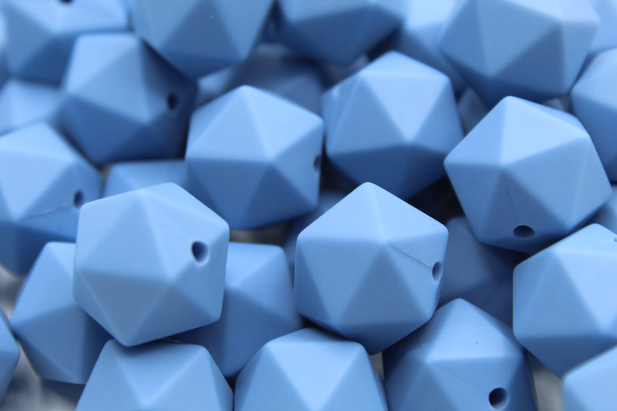 Icosaèdre 14mm - Perle en silicone