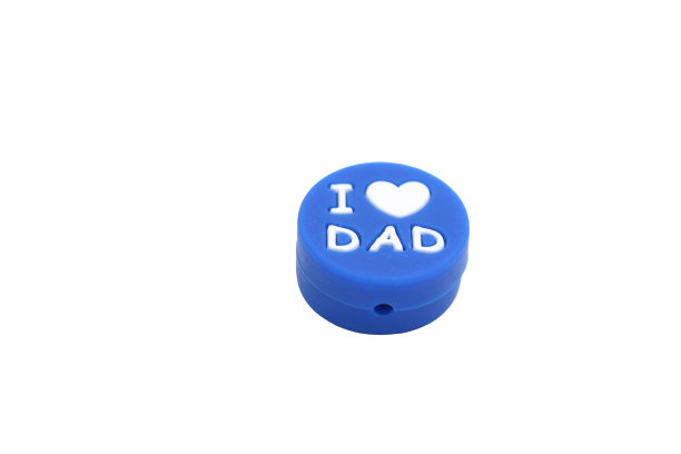 "I ♥ DAD"- Perle en silicone