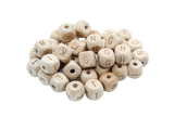 Lettre 12mm - en hêtre naturel - Perle en bois