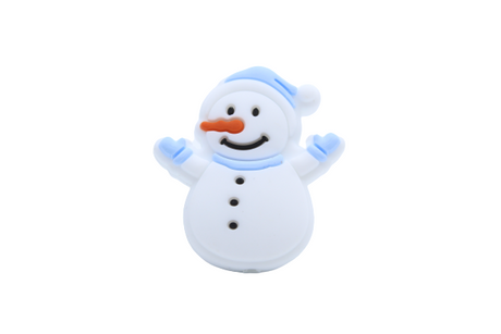 Bonhomme de neige - Perle en silicone