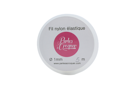 Fil élastique nylon transparent - Ø 1mm