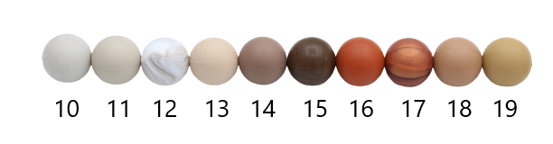 Le nuancier des perles (en 12mm) 2023 - Perle en silicone