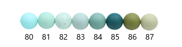 Le nuancier des perles (en 12mm) 2023 - Perle en silicone
