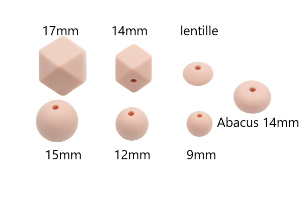 Nouvelle couleur: SABLE ROSE - Perle en silicone